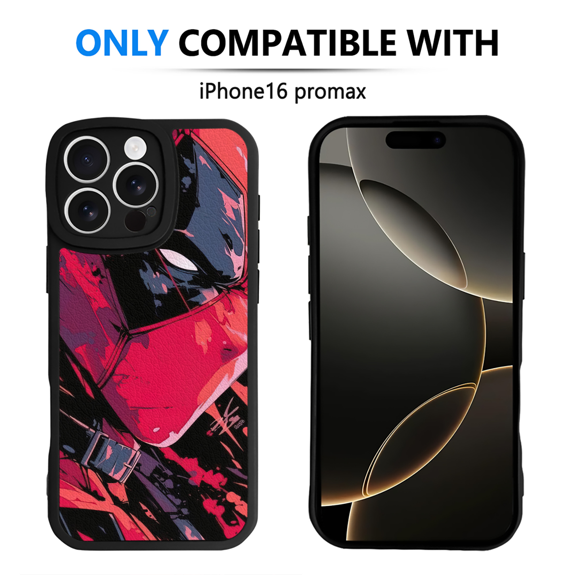 （画像用） Deadpool デッドプール 【iPhone 16シリーズ対応】シリコンスマホケース（レザー調） 材質：シリコン